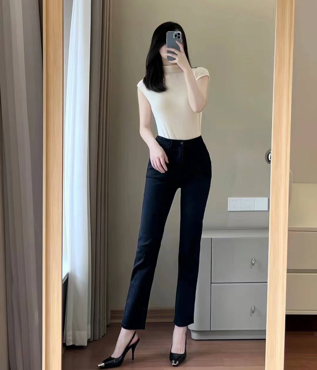 简单干净显腿长小个子也能穿出大长腿j9九游会登录裤子和鞋同色是绝配！(图12)